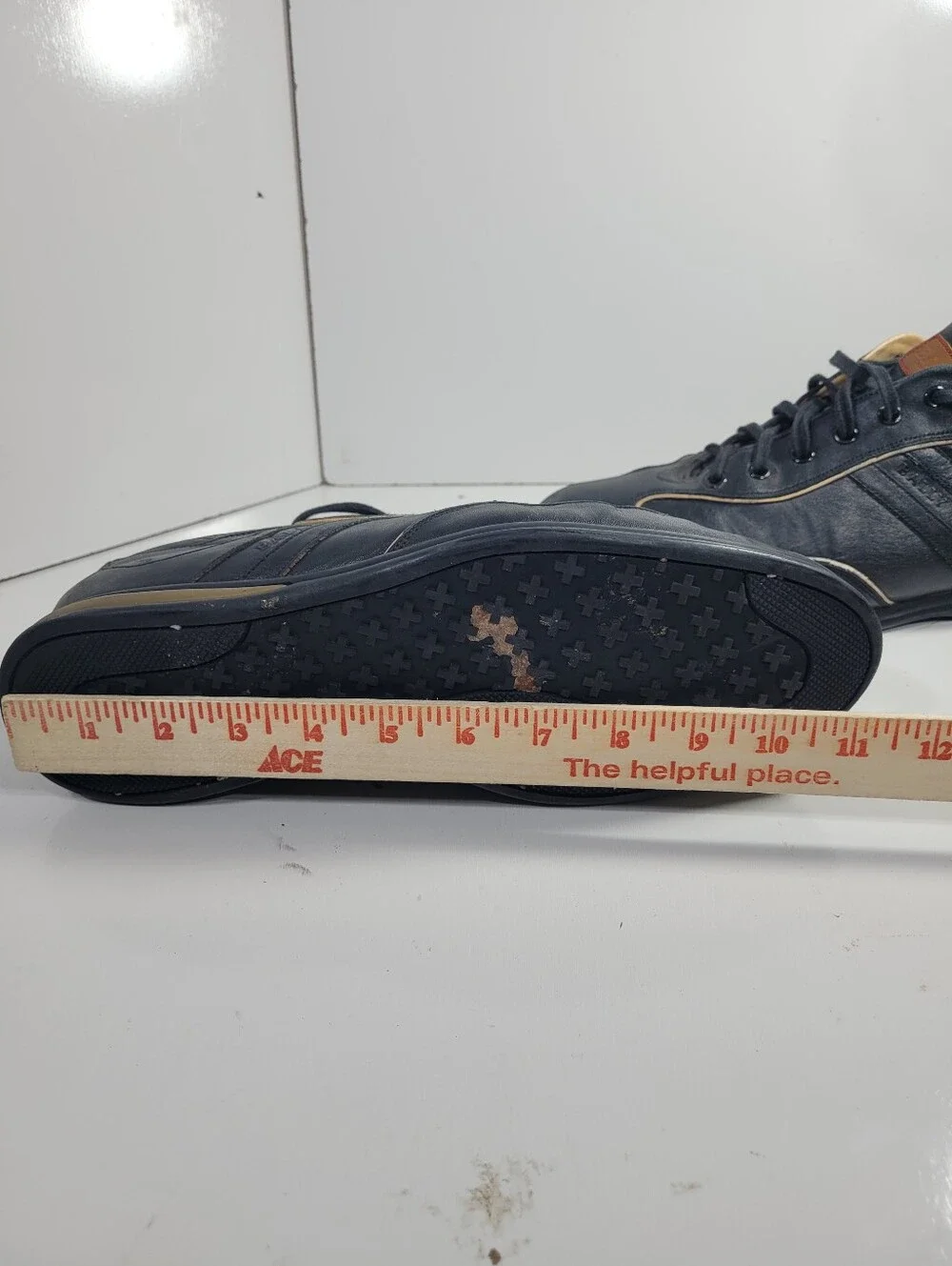 Bally Switzerland Men’s Black Leather Bowling Shoes Sneakers Low Top Size 10.5